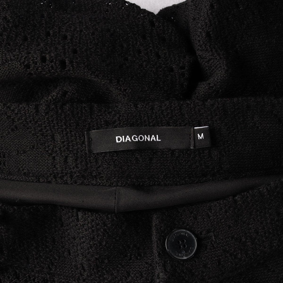 DIAGONAL 다이애그널 블랙 레이스 와이드 슬랙스 바지 이미지 6