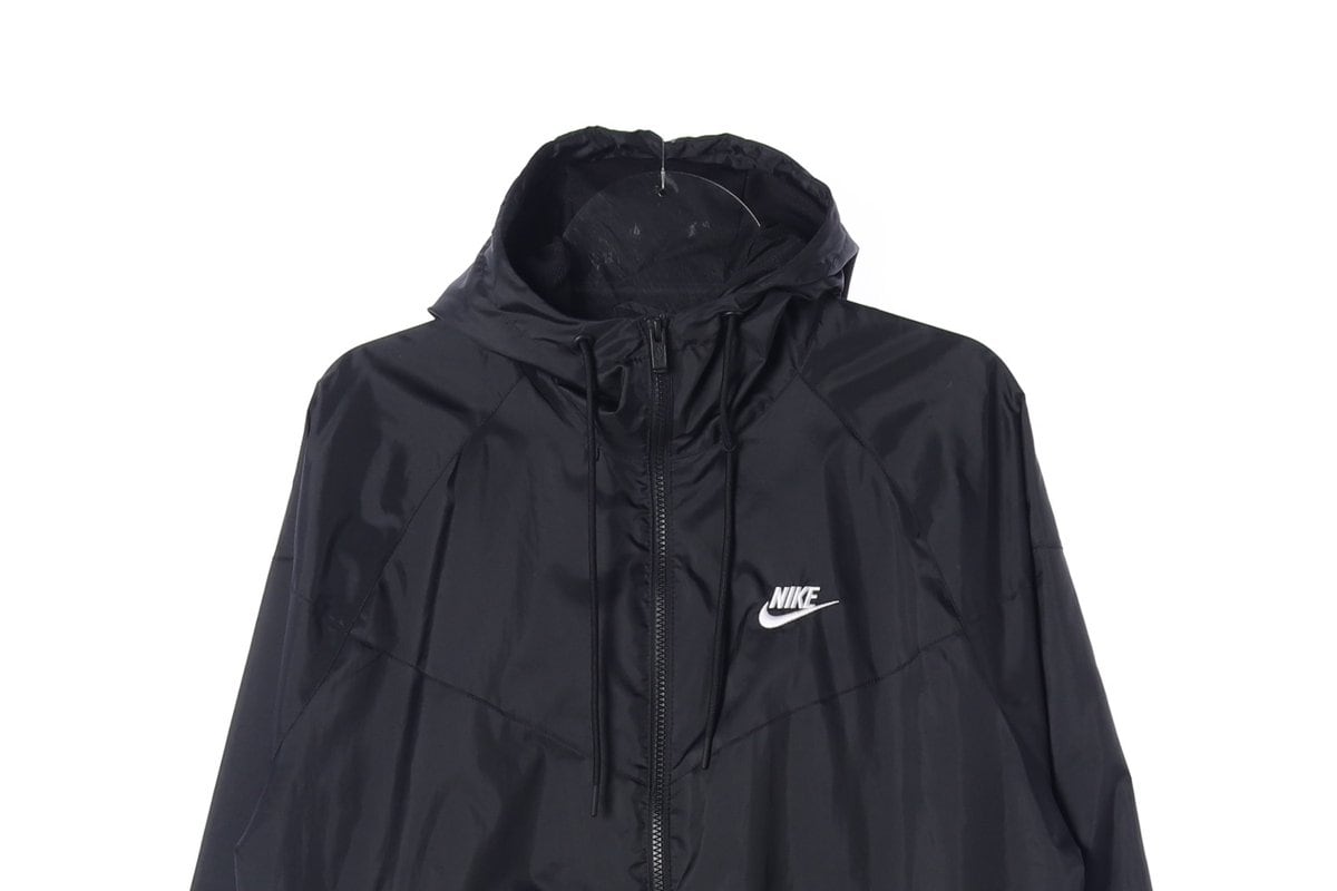 나이키22FW 블랙 로고 윈드러너 후드 집업 재킷 바람막이 M 상세 이미지 3