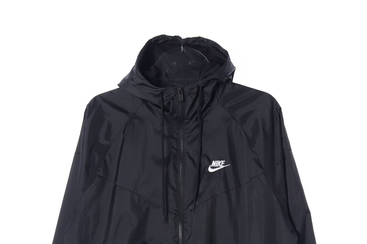나이키22FW 블랙 로고 윈드러너 후드 집업 재킷 바람막이 M 이미지 3