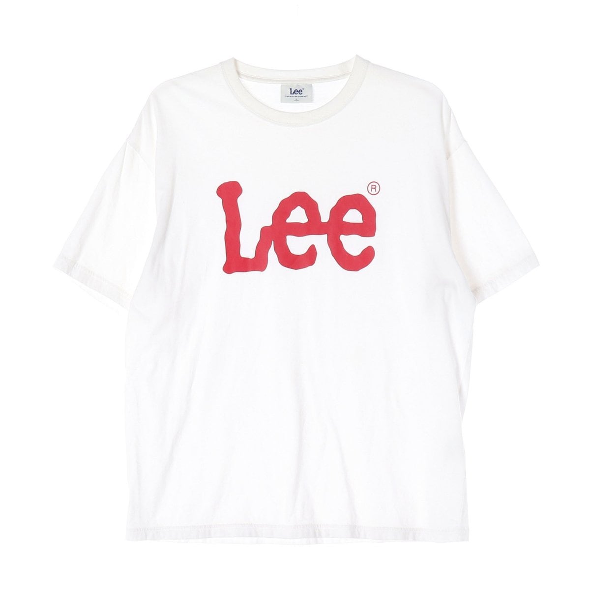 LEE 리 화이트 레드 로고 프린팅 반팔 크루넥 티셔츠 L 상세 이미지 1