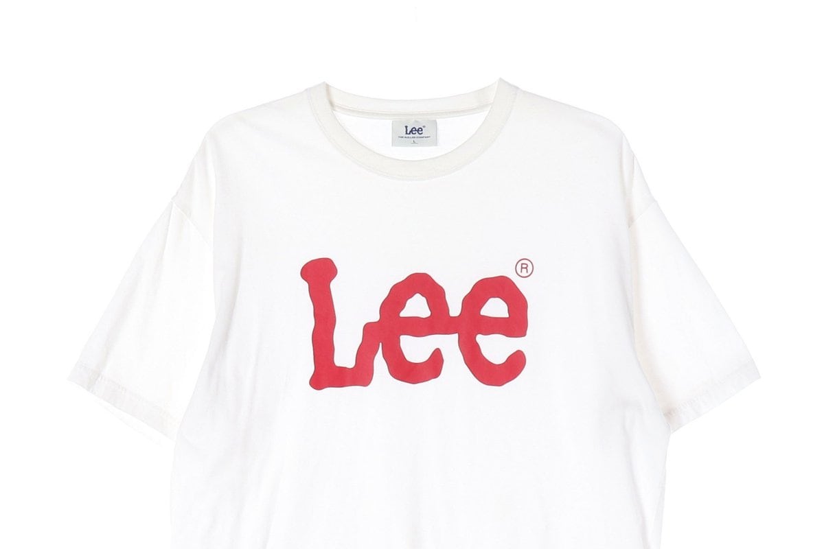 LEE 리 화이트 레드 로고 프린팅 반팔 크루넥 티셔츠 L 상세 이미지 3