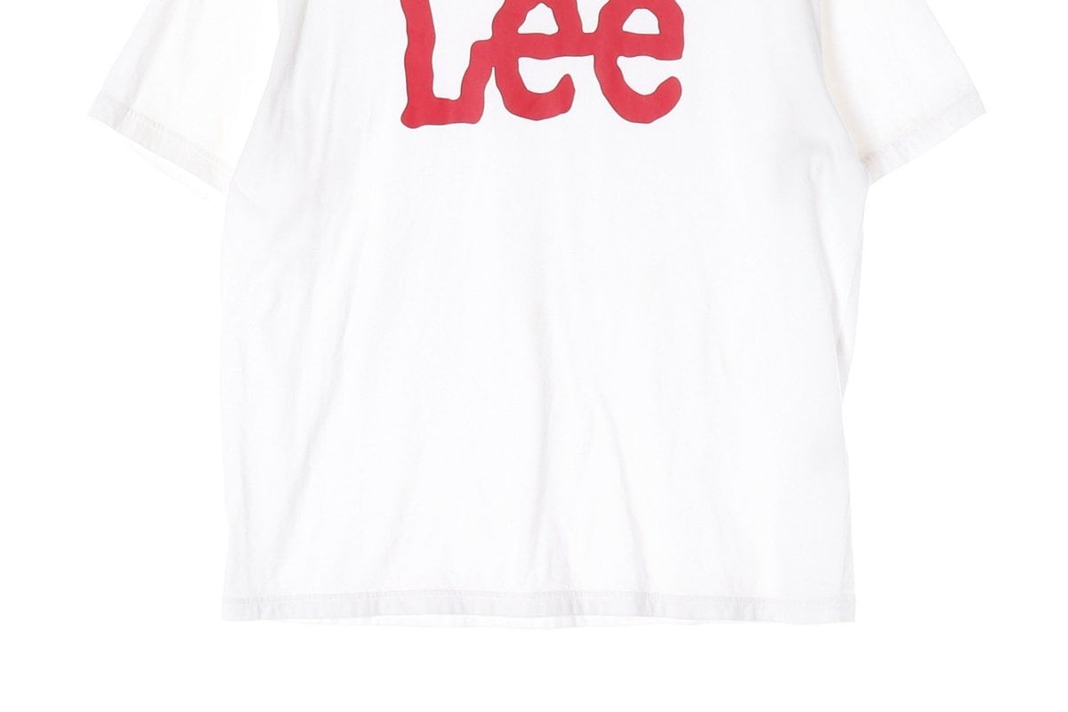 LEE 리 화이트 레드 로고 프린팅 반팔 크루넥 티셔츠 L 상세 이미지 4