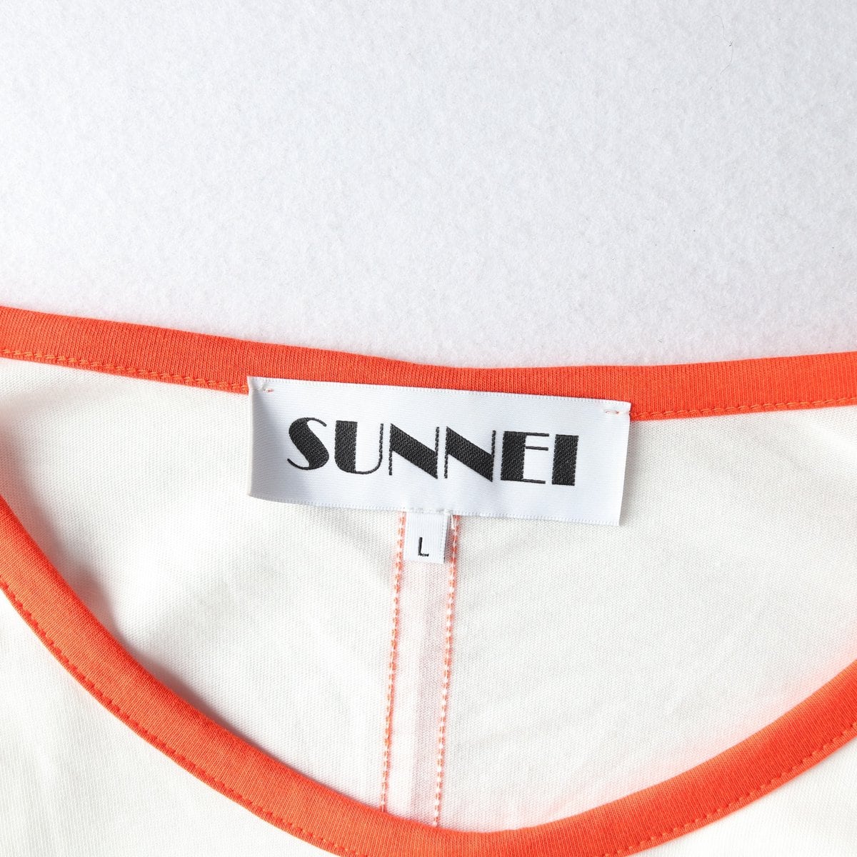 SUNNEI 써네이 23SS 화이트 오렌지 프로파일 반팔 티셔츠 L 상세 이미지 5