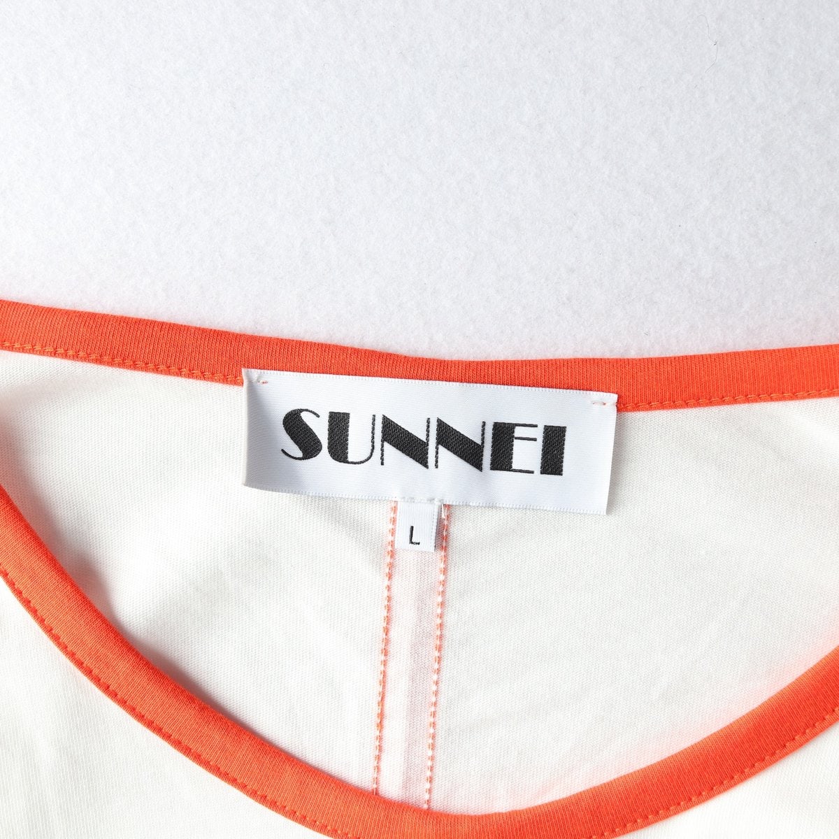 SUNNEI 써네이 23SS 화이트 오렌지 프로파일 반팔 티셔츠 L 이미지 5