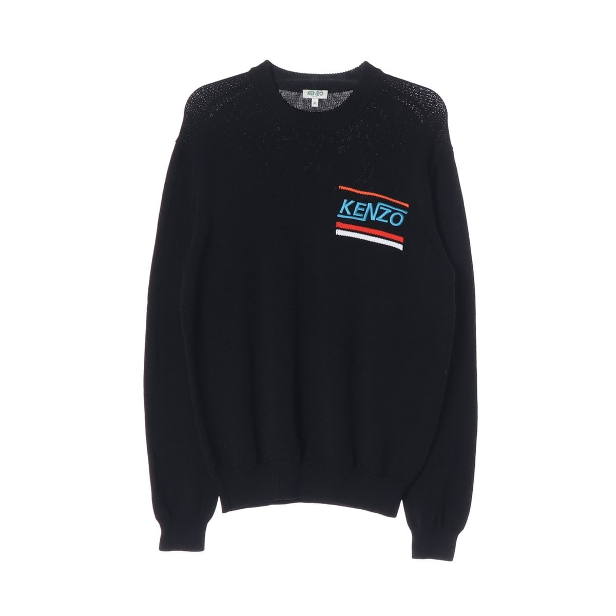 KENZO 겐조 블랙 로고 자수 루즈핏 니트스웨터 M 이미지 1