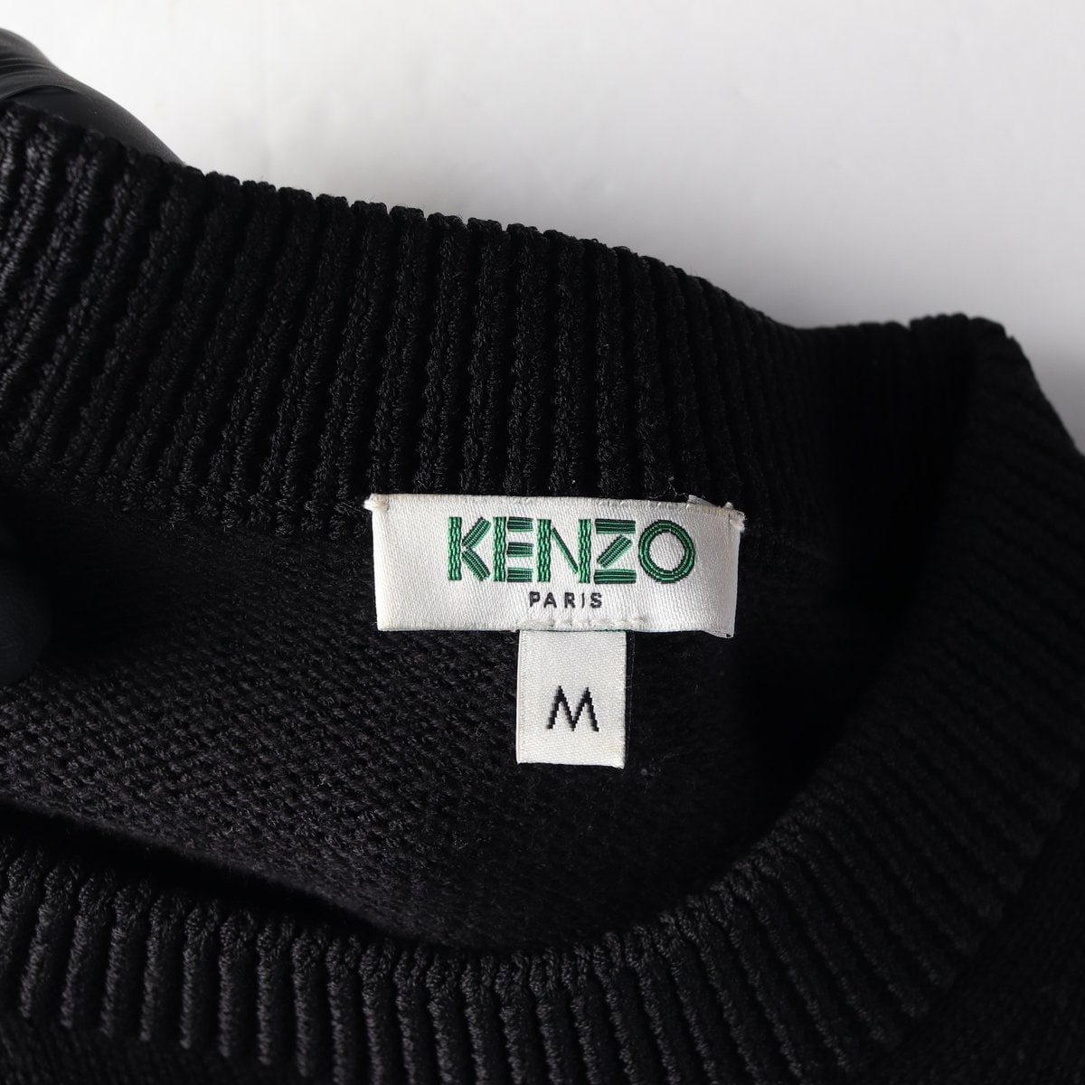 KENZO 겐조 블랙 로고 자수 루즈핏 니트스웨터 M 이미지 6