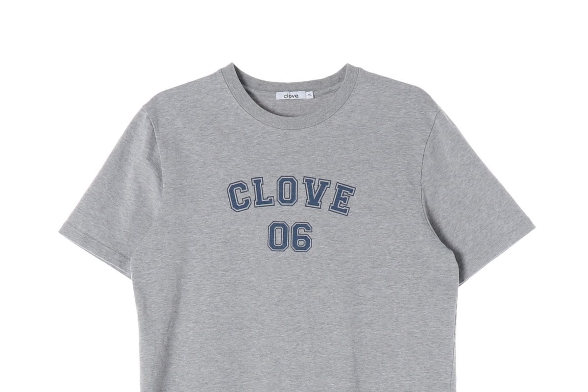 CLOVE 클로브 그레이 로고 프린팅 반팔 크루넥 티셔츠 M 상세 이미지 3