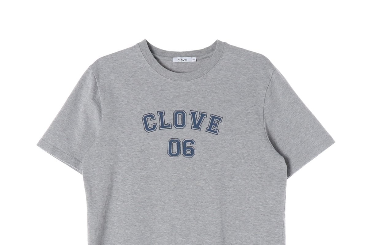 CLOVE 클로브 그레이 로고 프린팅 반팔 크루넥 티셔츠 M 이미지 3