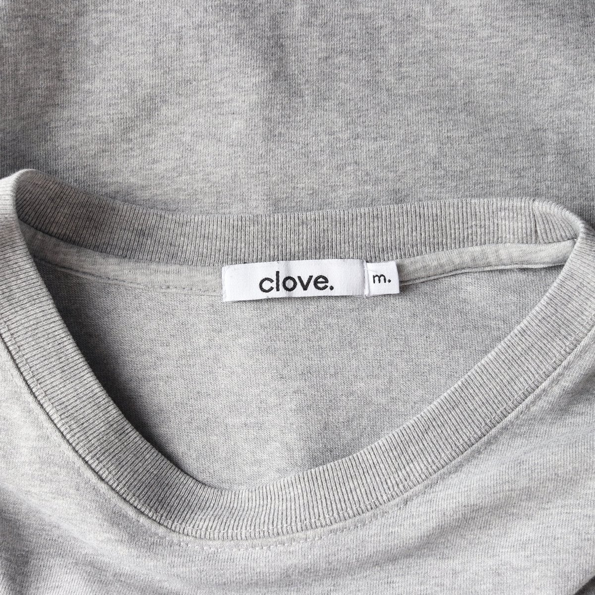 CLOVE 클로브 그레이 로고 프린팅 반팔 크루넥 티셔츠 M 상세 이미지 5
