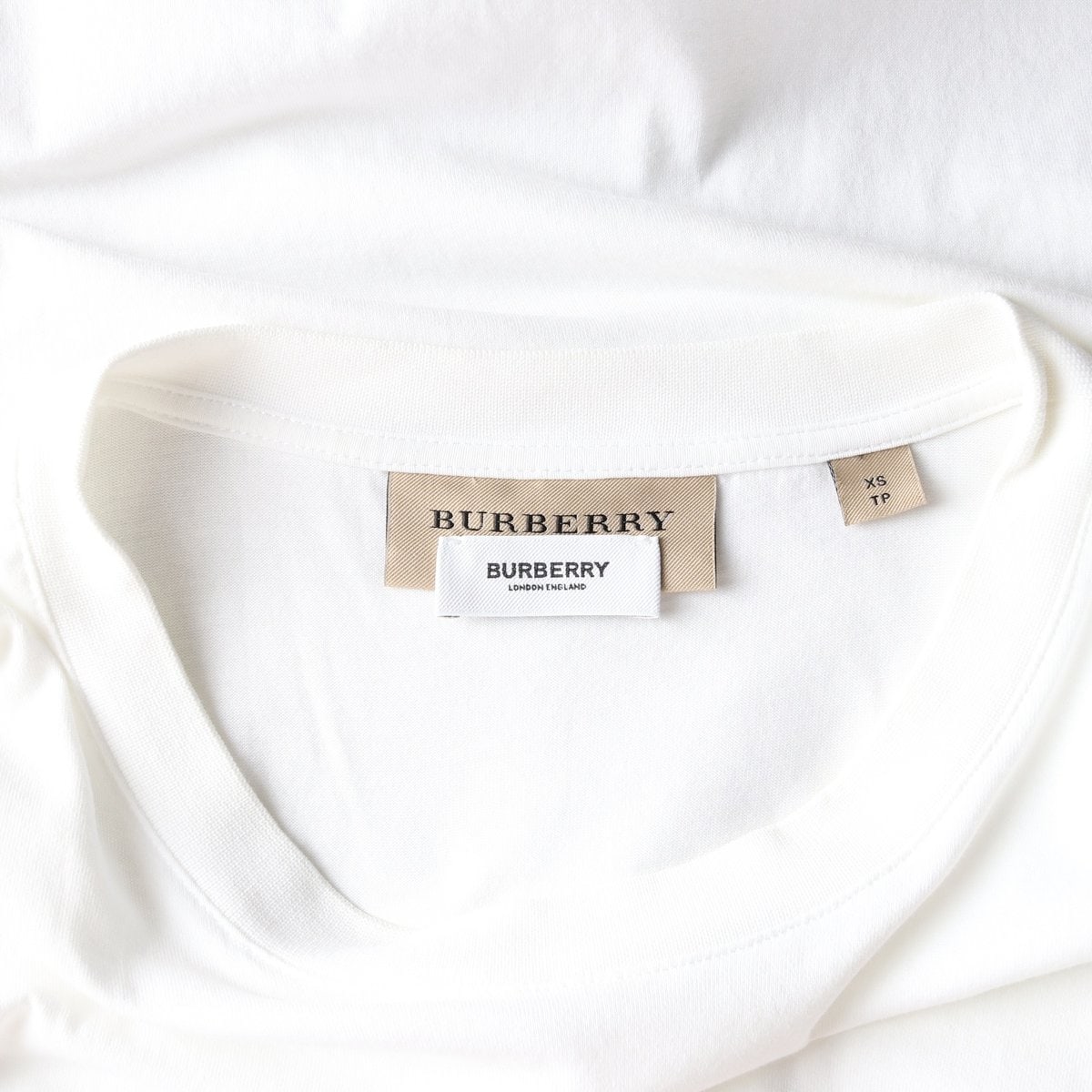 BURBERRY 버버리 화이트 더블 로고 프린팅 반팔 크루넥 티셔츠  XS 이미지 5