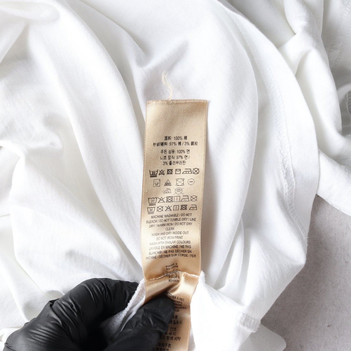 BURBERRY 버버리 화이트 더블 로고 프린팅 반팔 크루넥 티셔츠  XS 상세 이미지 6