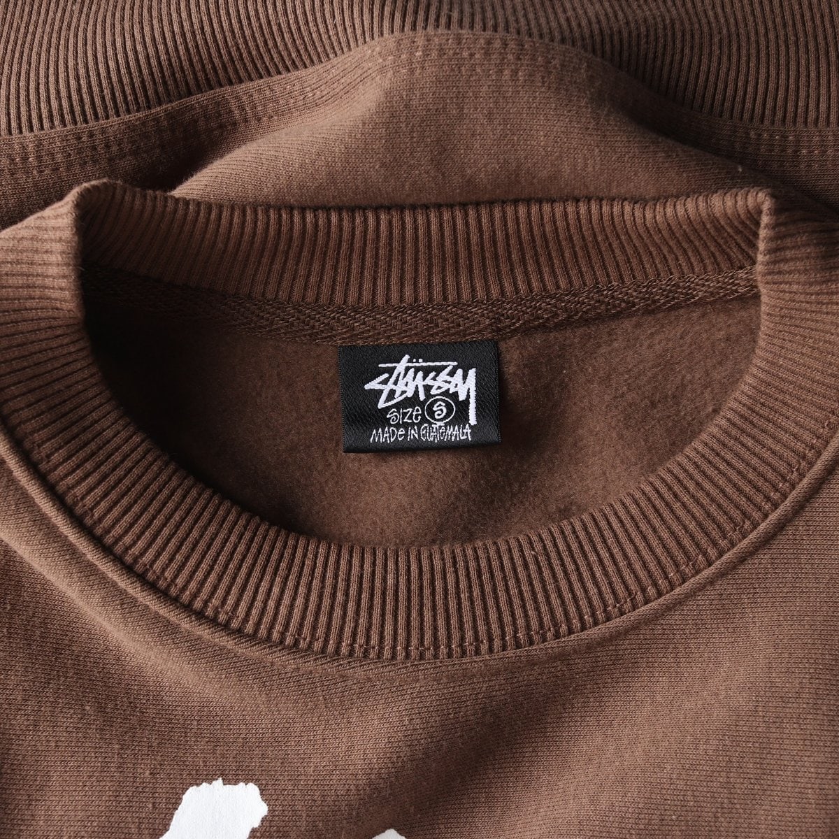 STUSSY 스투시 커피 브라운 월드투어 맨투맨 기모 스웨트셔츠 S 이미지 5