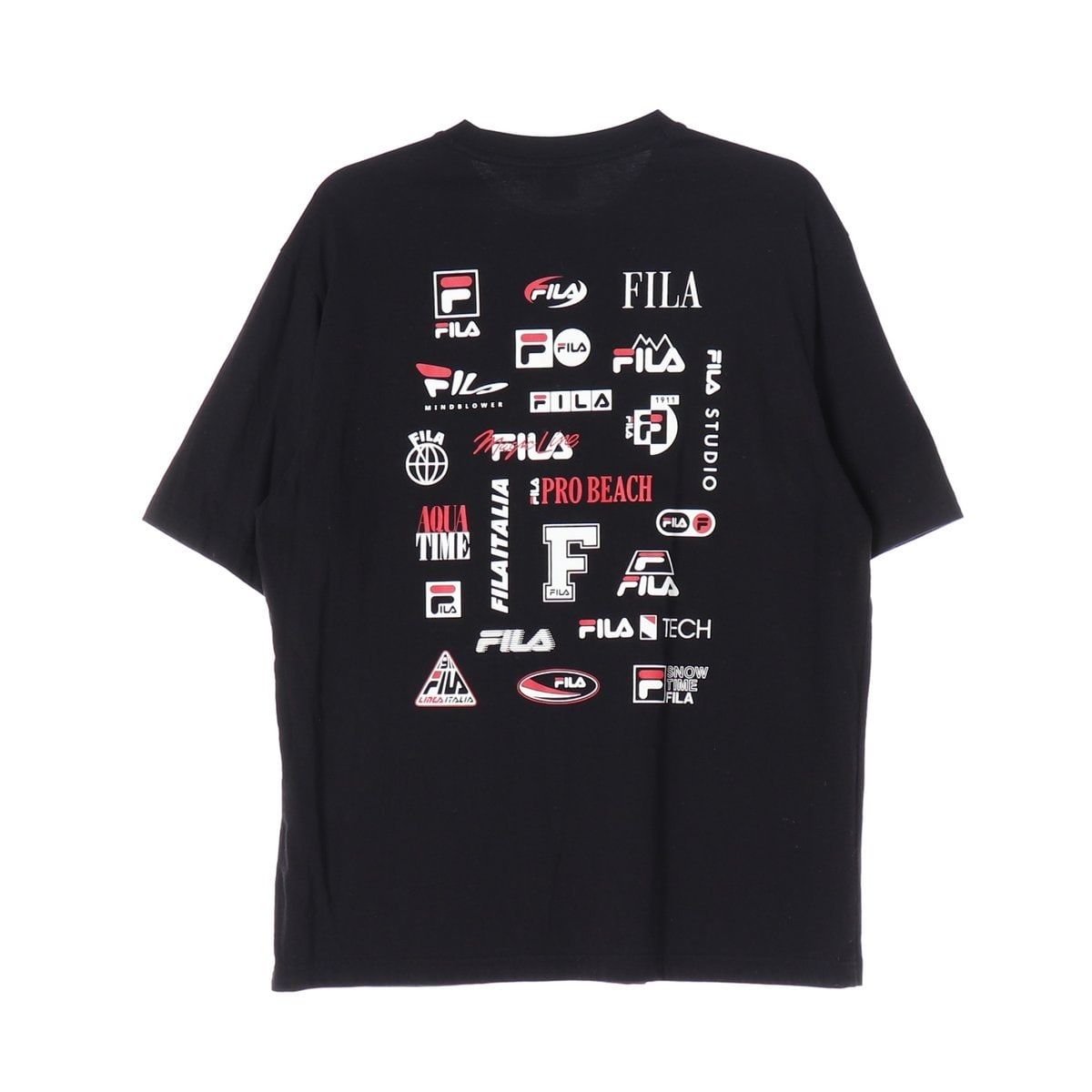 FILA 휠라 21SS 블랙 백 로고 프린팅 루즈핏 반팔 티셔츠 L
 이미지 2