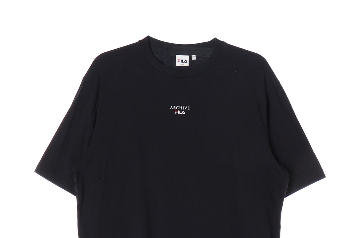 FILA 휠라 21SS 블랙 백 로고 프린팅 루즈핏 반팔 티셔츠 L
 상세 이미지 3