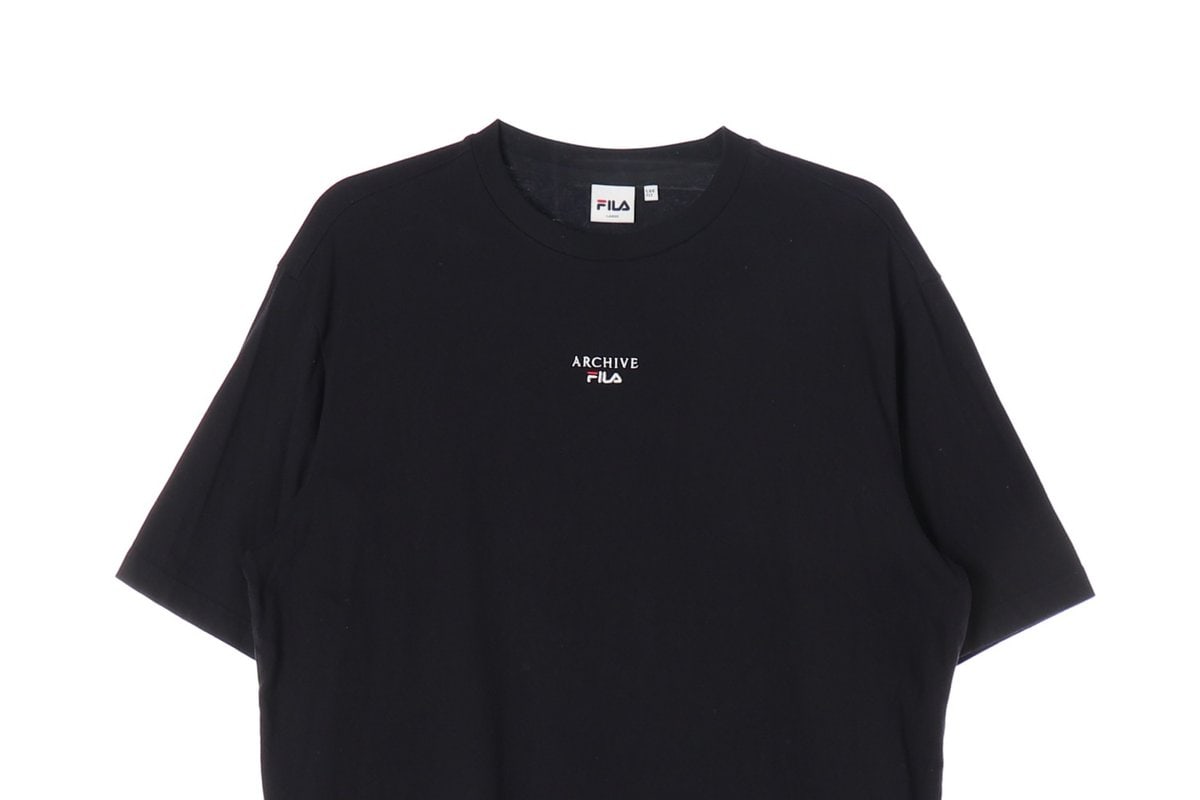 FILA 휠라 21SS 블랙 백 로고 프린팅 루즈핏 반팔 티셔츠 L
 이미지 3