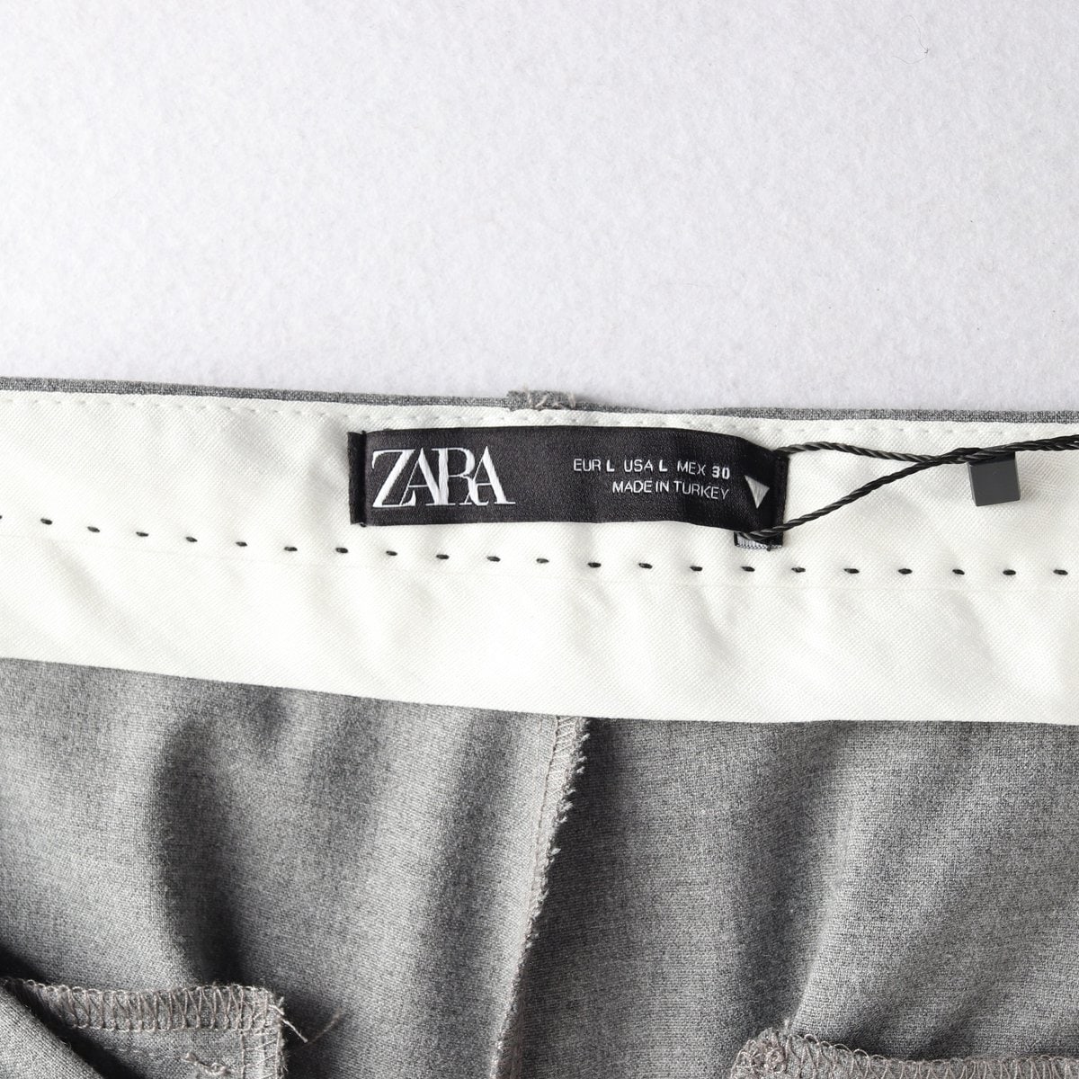 (새상품)ZARA 자라 W30 그레이 와이드 스트레이트 슬랙스 팬츠 L
 이미지 6