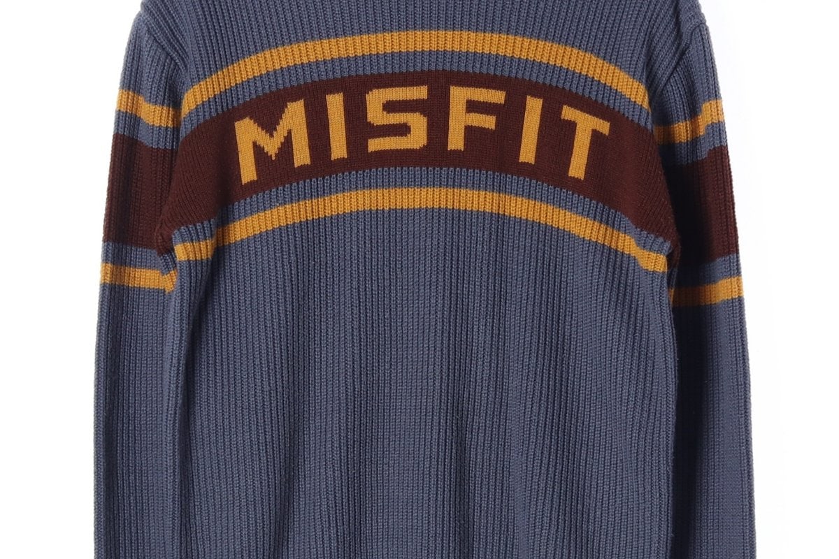 스컬프터 블루 미스핏 MISFIT 니트 오버핏 스웨터 이미지 4