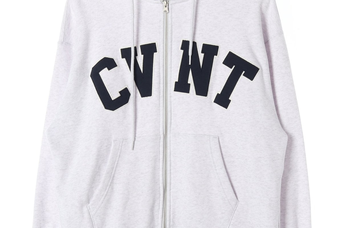 커버낫 23FW 헤더 그레이 오버핏 CVNT 후디 후드 집업  상세 이미지 4