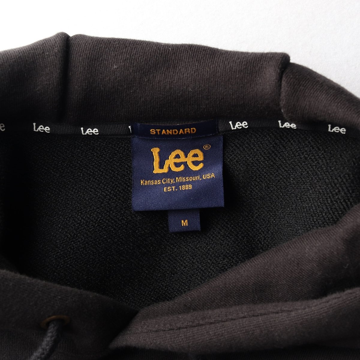 LEE 리 24SS 블랙 빈티지 워커 그래픽 후드티 후디 M 상세 이미지 5