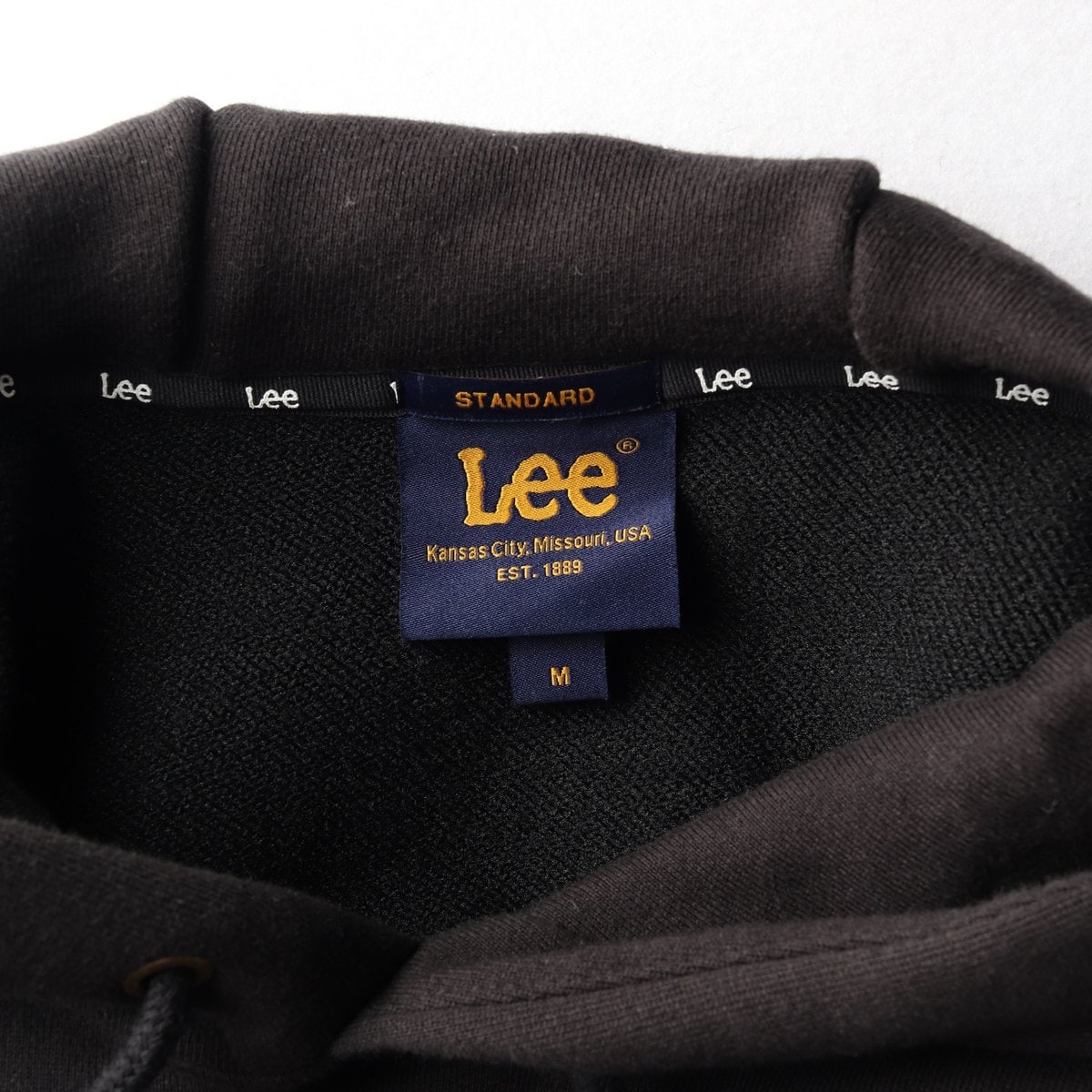LEE 리 24SS 블랙 빈티지 워커 그래픽 후드티 후디 M 이미지 5