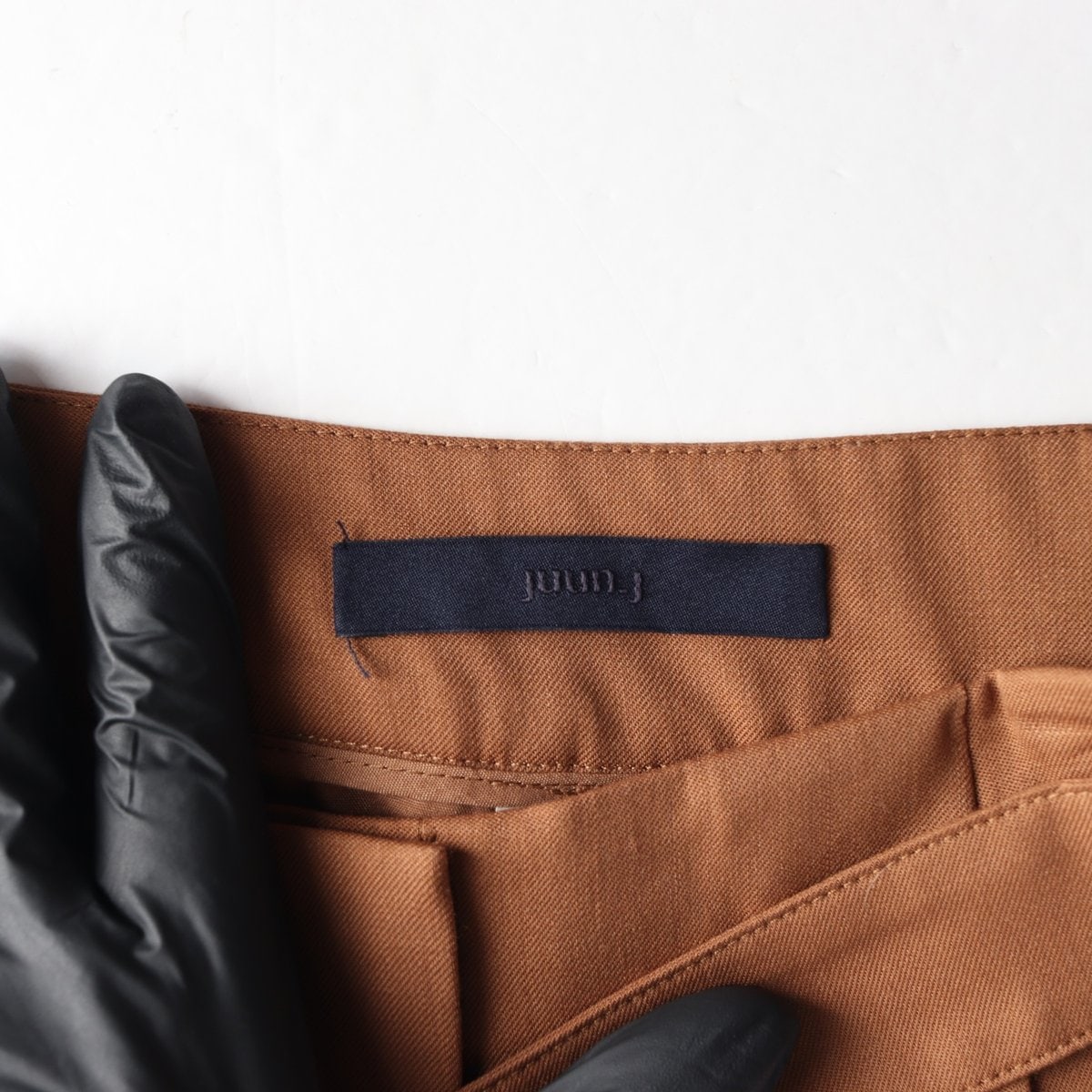 준지 21FW 브라운 핀턱 벨트 와이드 울 슬랙스 팬츠  이미지 6