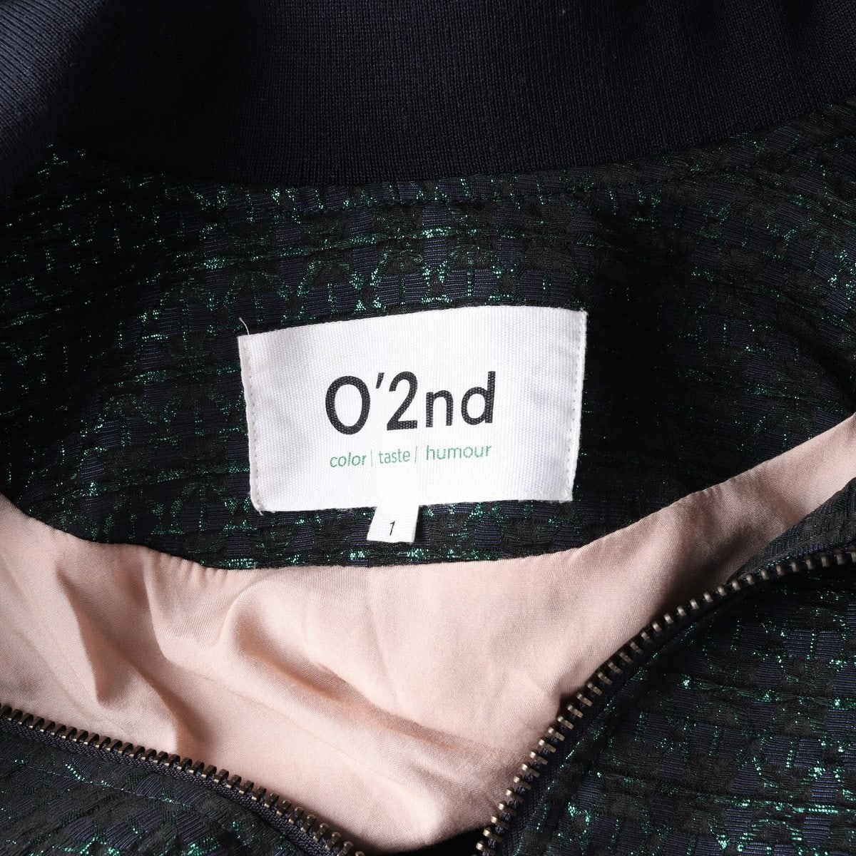 O2ND 오즈세컨 글로시 그린 블루종 봄버 자켓 재킷 점퍼  이미지 6
