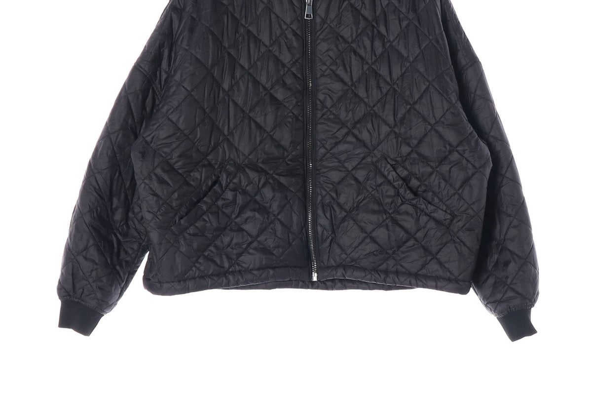 ZARA 자라 블랙 오버핏 퀼팅 패딩 블루종 집업 점퍼 M 이미지 4