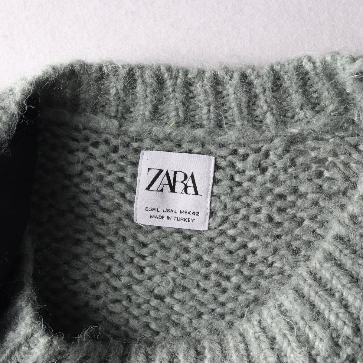 ZARA 자라 민트 루즈핏 라운드 울블렌드 니트 스웨터 L 상세 이미지 5