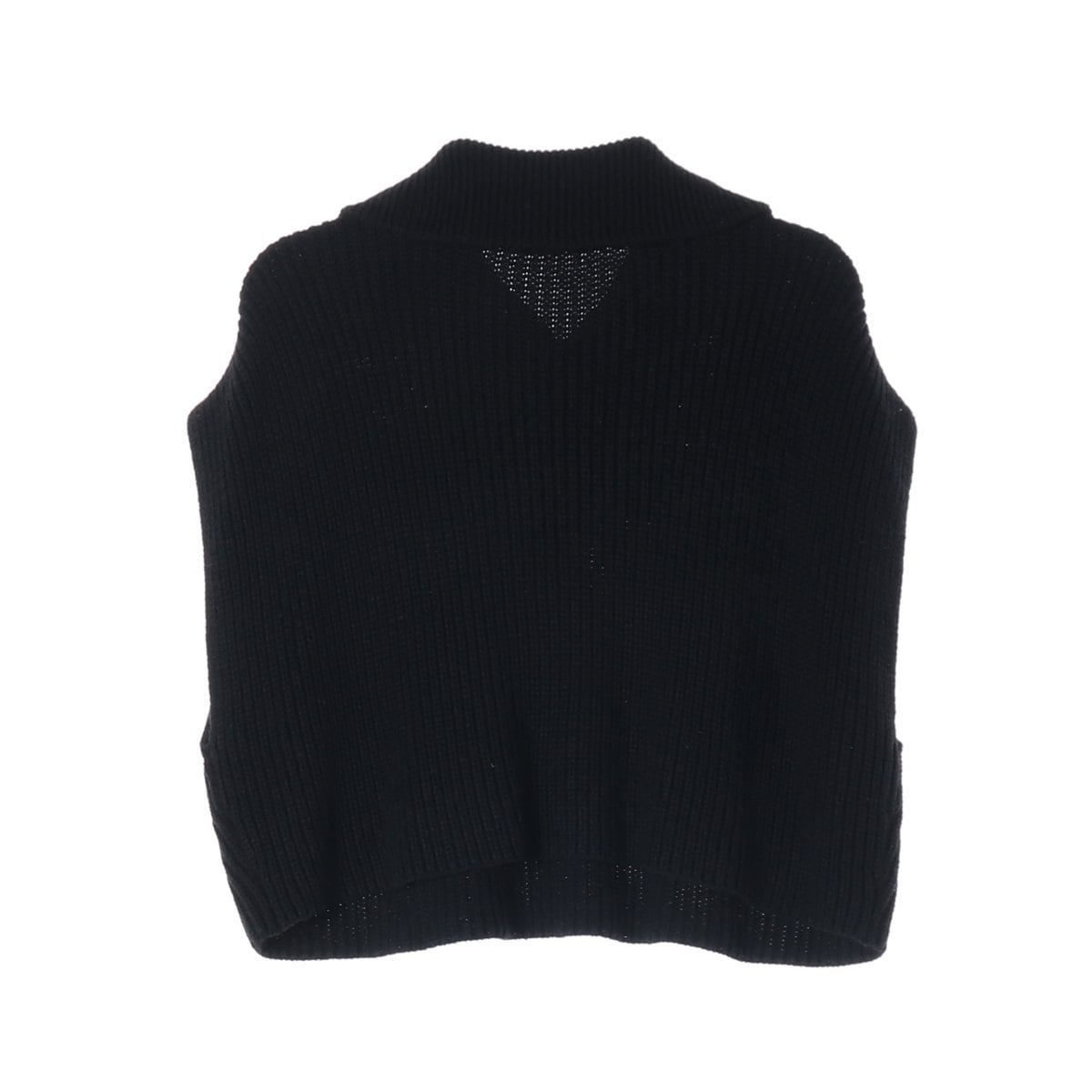 ZARA 자라 블랙 오버핏 하프집업 민소매 니트 스웨터 조끼 M 상세 이미지 2