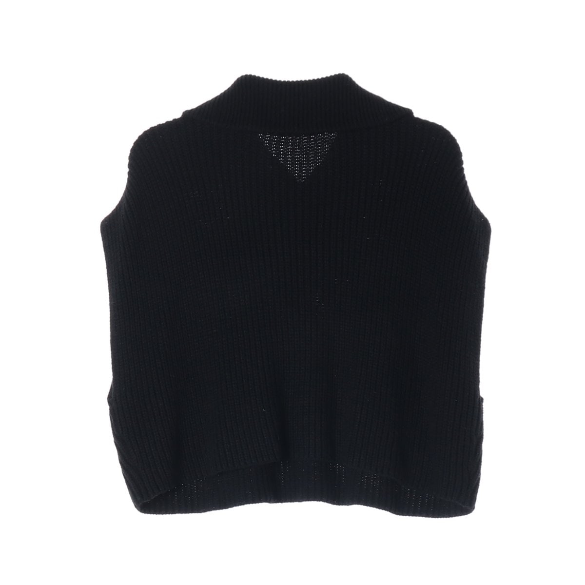 ZARA 자라 블랙 오버핏 하프집업 민소매 니트 스웨터 조끼 M 이미지 2