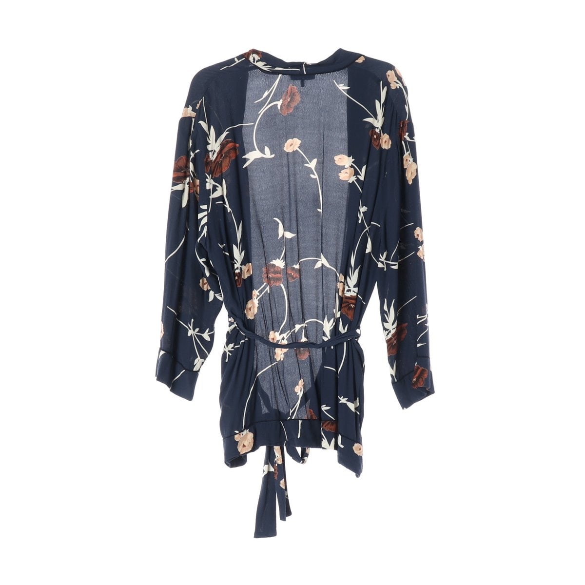 GANNI 가니 네이비 Dalton Crepe Kimono 로브 긴팔 블라우스  이미지 2