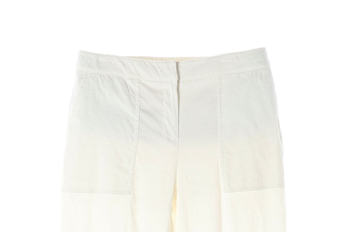 DKNY 디케이앤와이 린넨 화이트 뒷밴딩 슬랙스 팬츠 바지 M 상세 이미지 3