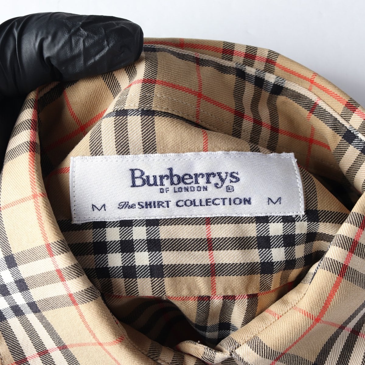 BURBERRY 버버리 퓨어코튼 베이지 시그니처 체크 로고 긴팔 셔츠 M 상세 이미지 5
