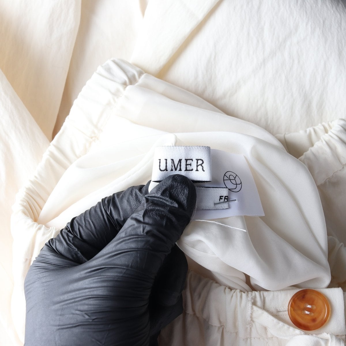 UMER 유메르 아이보리 나일롱 밴딩 롱 스커트 치마  상세 이미지 6