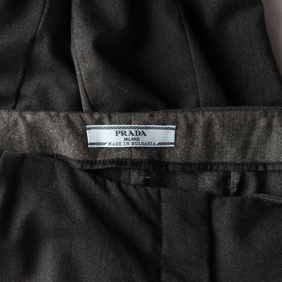 PRADA 프라다 울100% 로우라이즈 크롭 슬랙스 팬츠 바지  상세 이미지 6