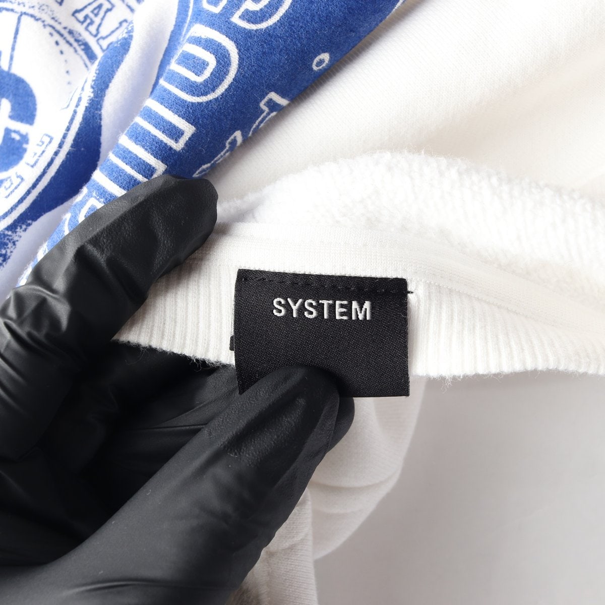 시스템 23SS 화이트 빈티지 프린팅 맨투맨 스웨트셔츠 S 이미지 5