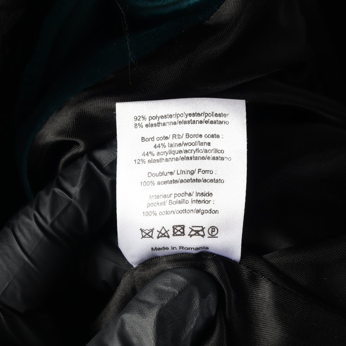 산드로 그린 벨벳 봄버 자켓 점퍼 블루종 집업 재킷 상세 이미지 6