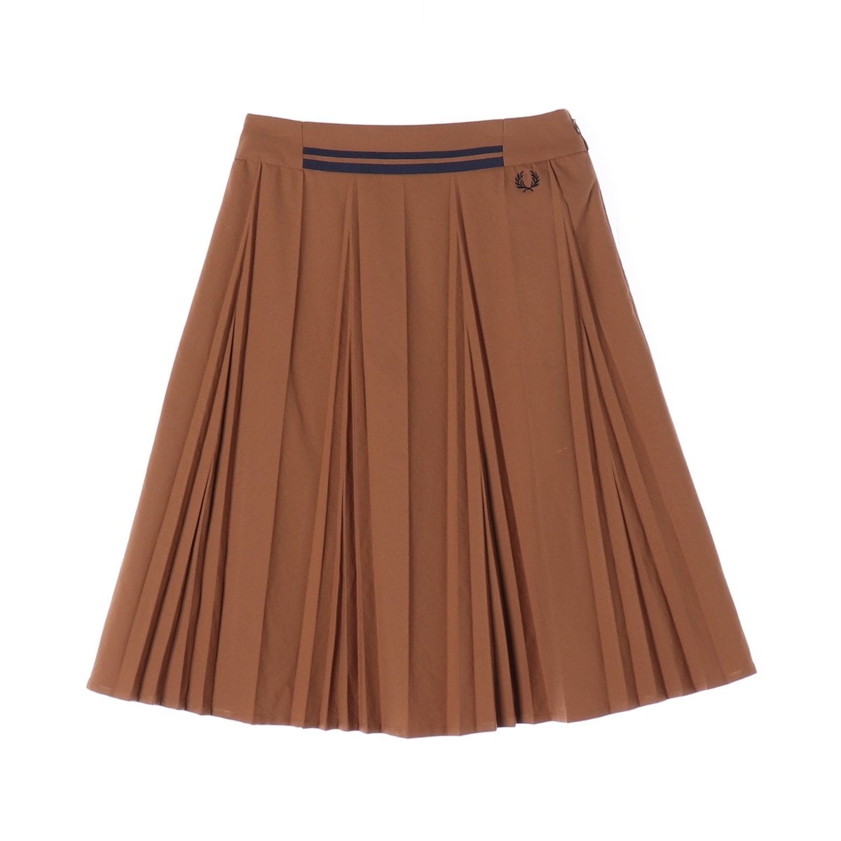 프레드프리 카멜 브라운 로고 뒷밴딩 플리츠스커트 치마 상세 이미지 1