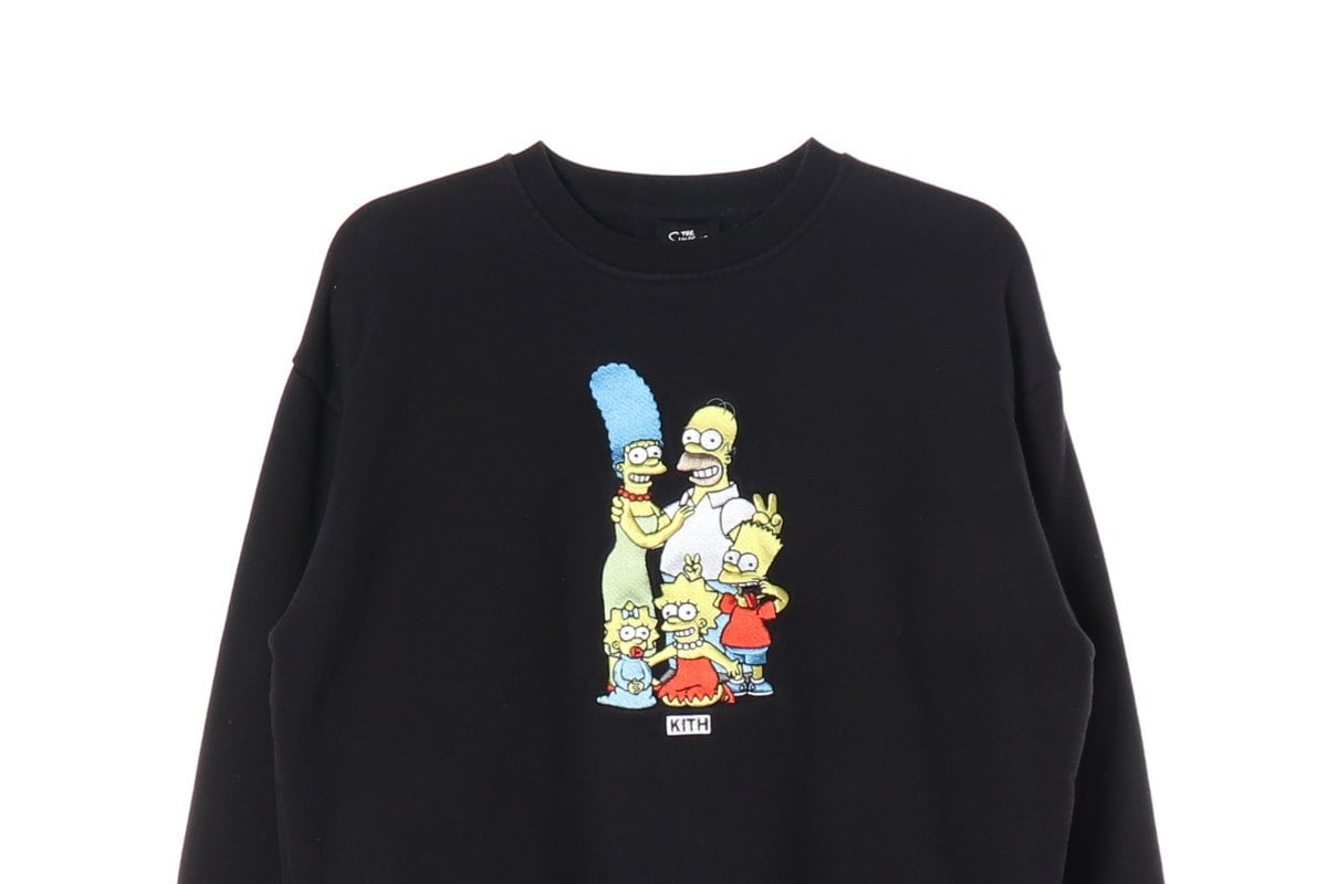 KITH 키스 블랙 심슨 가족 오버핏 기모 맨투맨 스웨트셔츠 S 상세 이미지 3