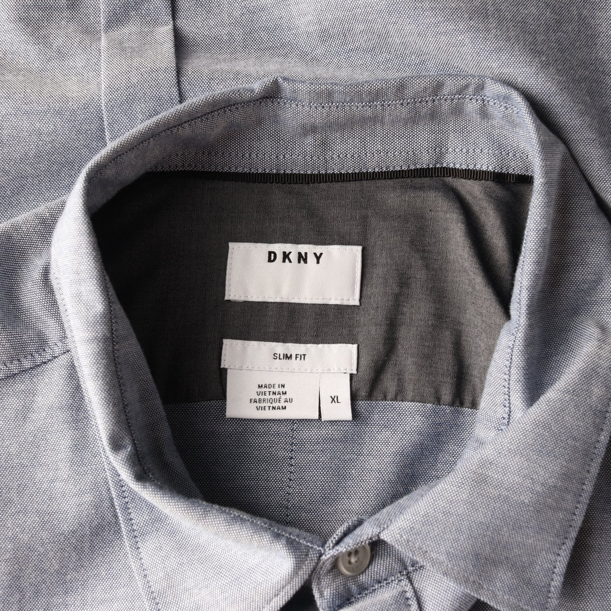 DKNY 디케이앤와이 블루 포켓 슬림핏 긴팔 셔츠 XL 상세 이미지 5