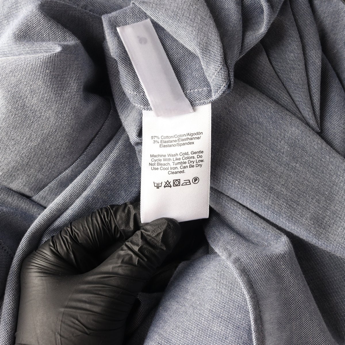 DKNY 디케이앤와이 블루 포켓 슬림핏 긴팔 셔츠 XL 이미지 6