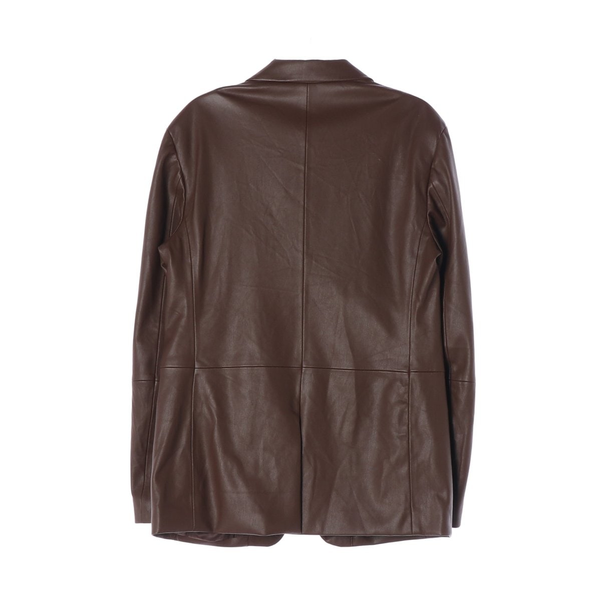 ZARA 자라 브라운 레더 블레이저 재킷 가죽 자켓 M 이미지 2