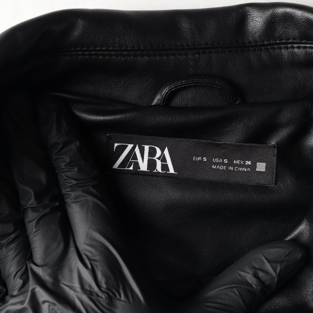 ZARA 자라 블랙 레더 오버핏 바이커재킷 라이더 가죽 자켓 S 이미지 5