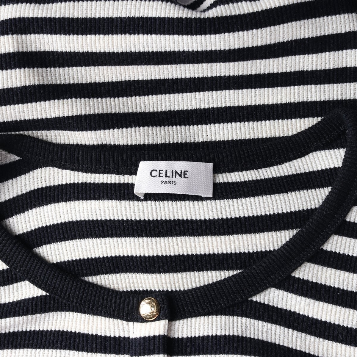 CELINE 셀린느 마리니에르 스트라이프 포켓 반팔 티셔츠 S 이미지 5