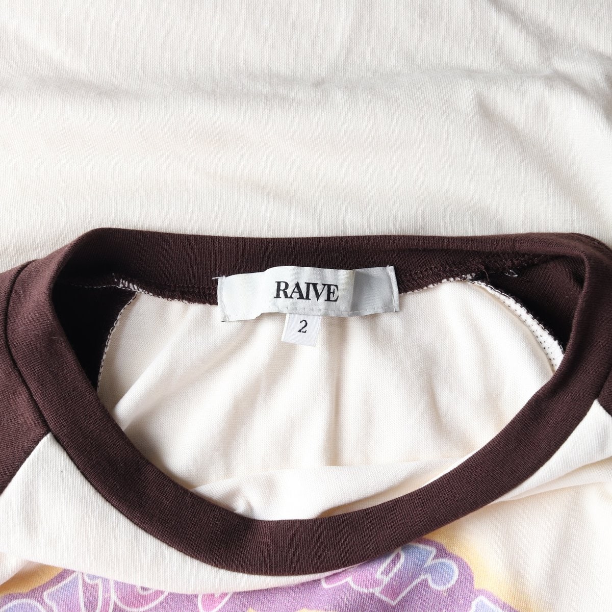 RAIVE 레이브 빈티지 브라운 레글런 나그랑 반팔 티셔츠 이미지 5