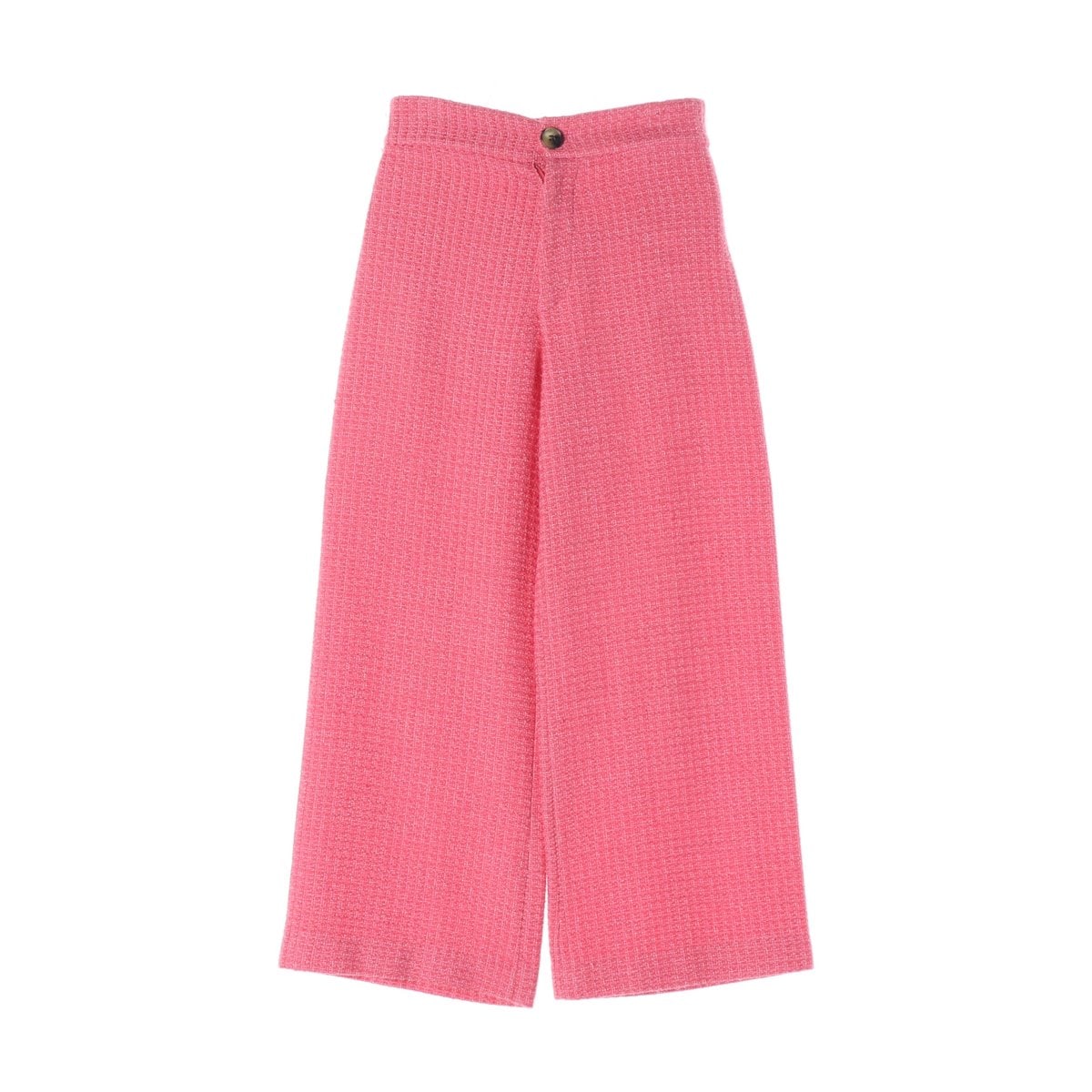 ZARA 자라 핑크 와이드 트위드 팬츠 슬랙스 바지 XS 이미지 1