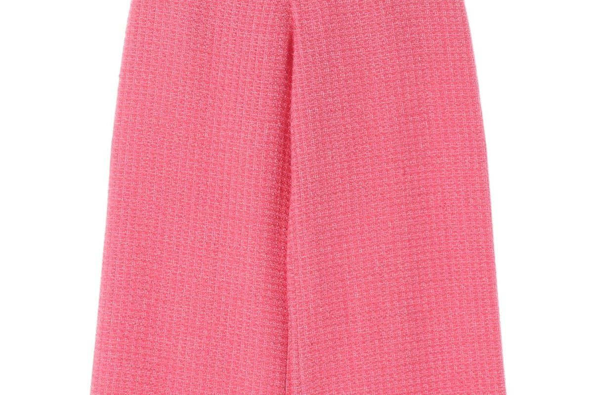 ZARA 자라 핑크 와이드 트위드 팬츠 슬랙스 바지 XS 상세 이미지 4