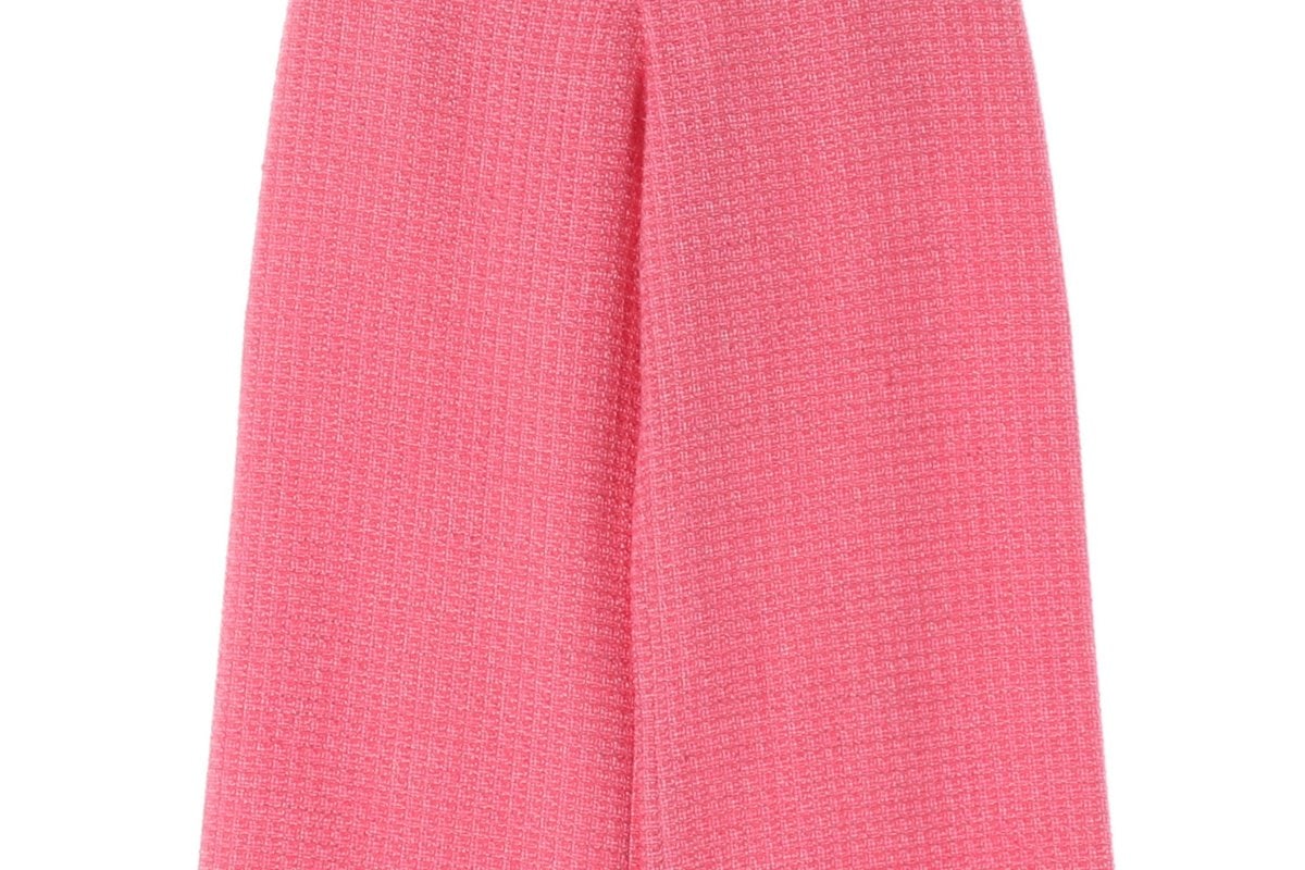 ZARA 자라 핑크 와이드 트위드 팬츠 슬랙스 바지 XS 이미지 4