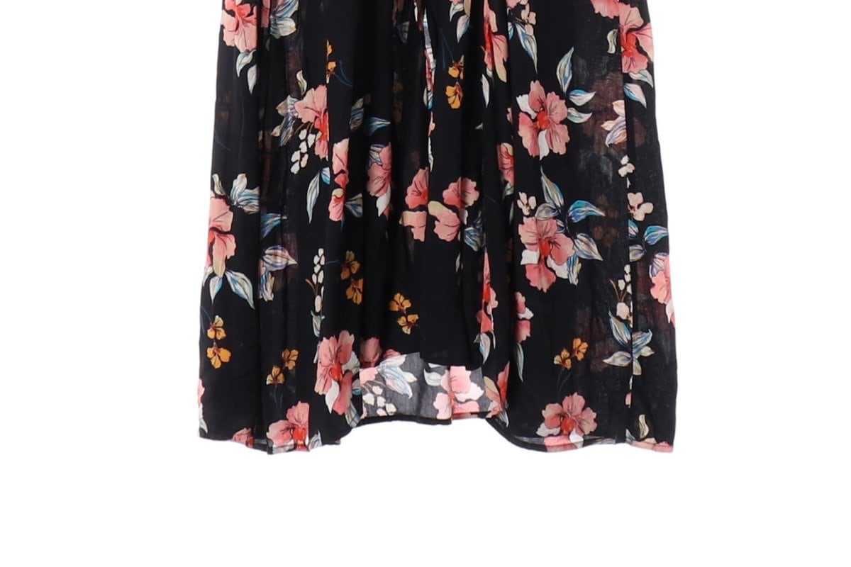 (새상품)ZARA 자라 블랙 플로럴 브이넥 롱 맥시 원피스 휴양지 S 상세 이미지 6