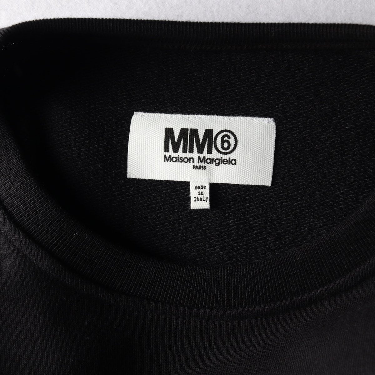 메종마르지엘라 MM6 블랙 스티치 오버핏 반팔 스웨트셔츠 원피스 S 상세 이미지 5